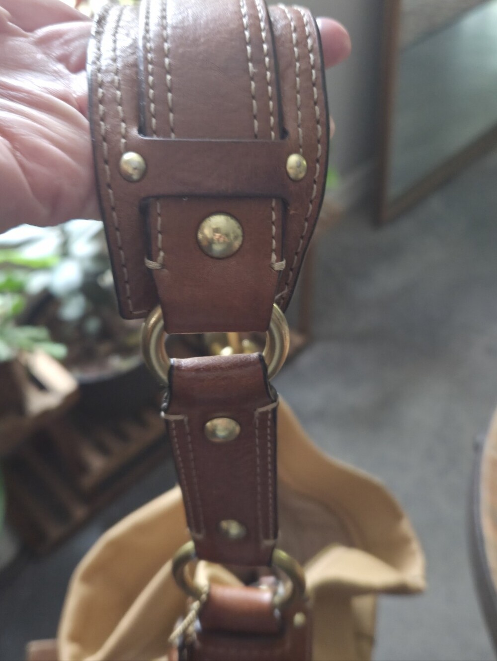 Coach Pebbled Leather Hobo Bag in Tan - Picture 10 of 14